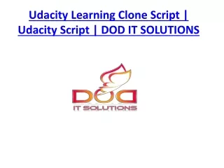 Udacity Learning Clone Script | Udacity Script | DOD IT SOLUTIONS