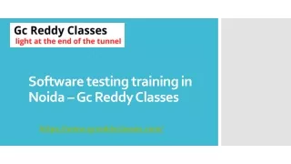 software testing training in noida gc reddy classes