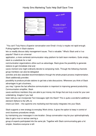handy sms marketing tools help staff save time
