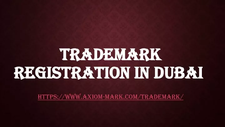 trademark registration in dubai
