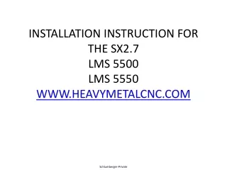 INSTALLATION INSTRUCTION