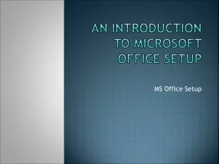 an introduction to microsoft office setup