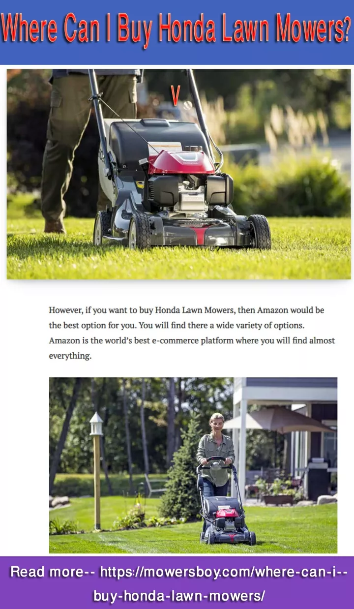 where can i buy honda lawn mowers v