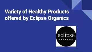 Variety of Healthy Snacks from Eclipse Organics