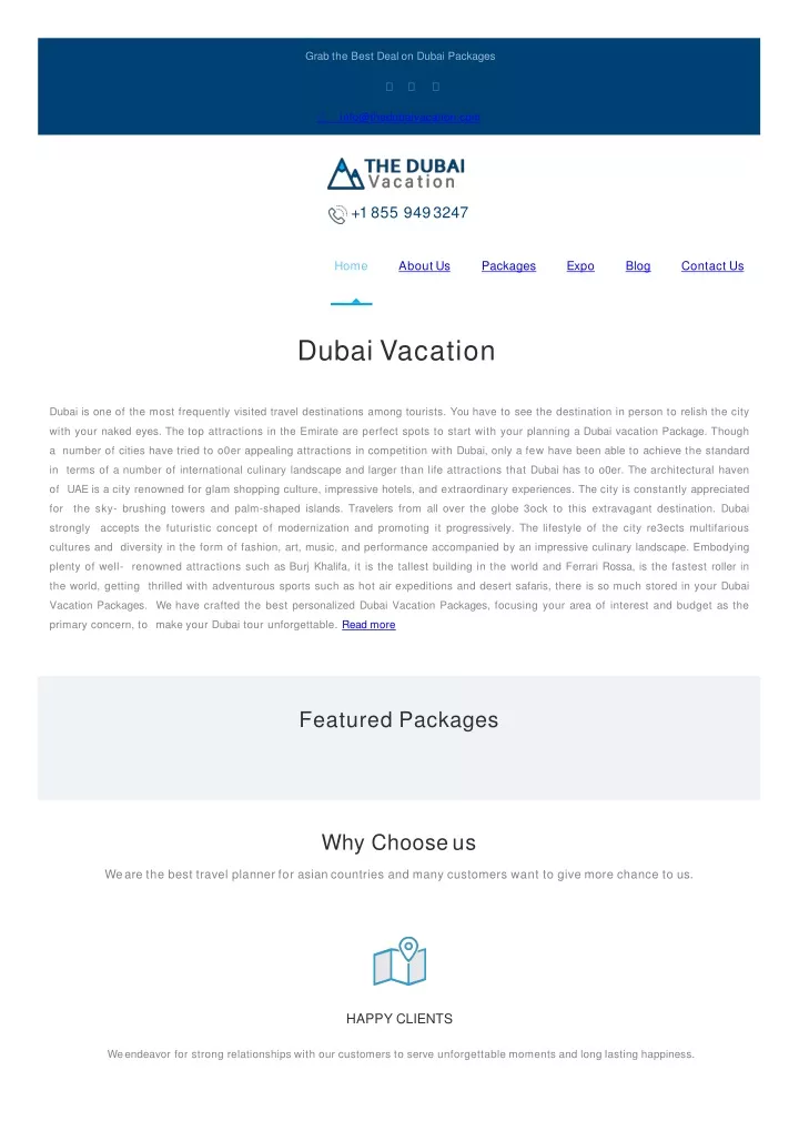 grab the best deal on dubai packages