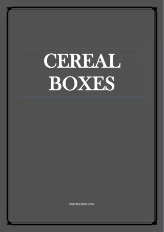 Cereal Boxes - plusprinters