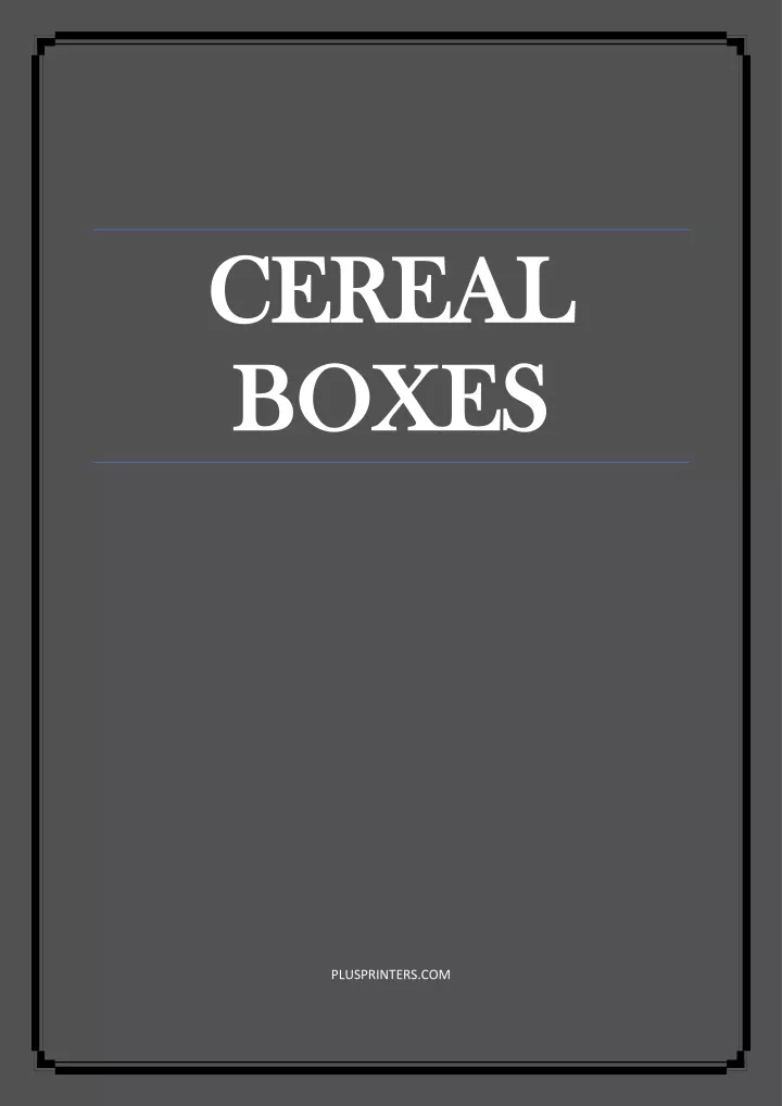 cereal cereal boxes boxes