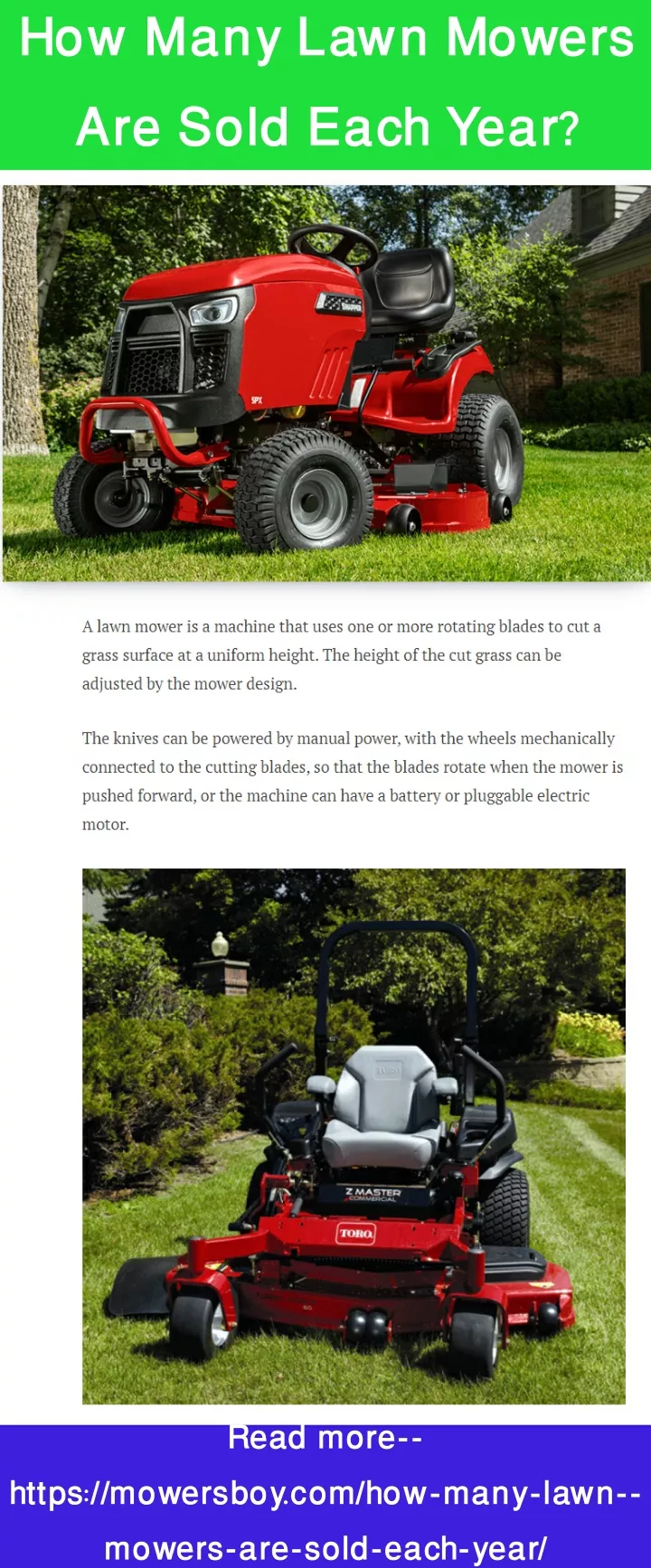 how many lawn mowers are sold each year
