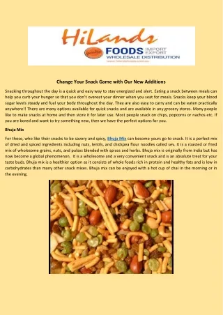 Bhuja Mix - HiLands Foods