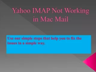 yahoo imap not working in mac mail