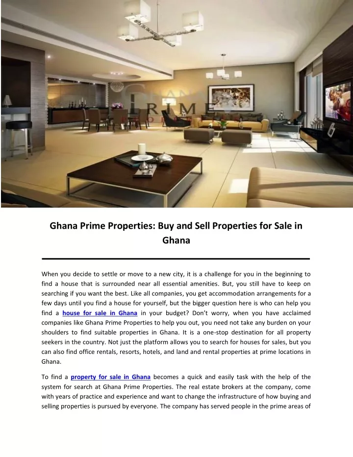ghana prime properties buy and sell properties