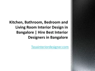 Hire Best Interior Designers in Bangalore