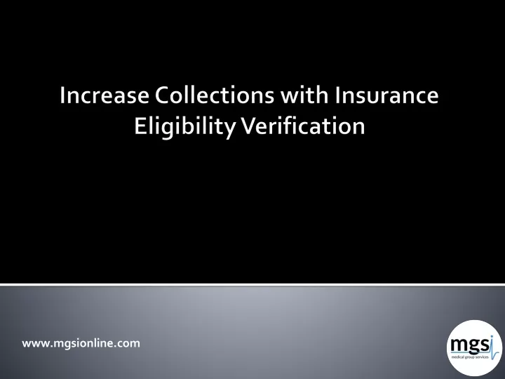 increase collections with insurance eligibility verification