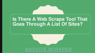 is there a web scrape tool that goes through