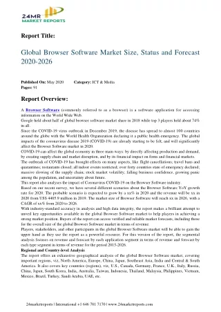 Browser Software Market Size, Status and Forecast 2020-2026