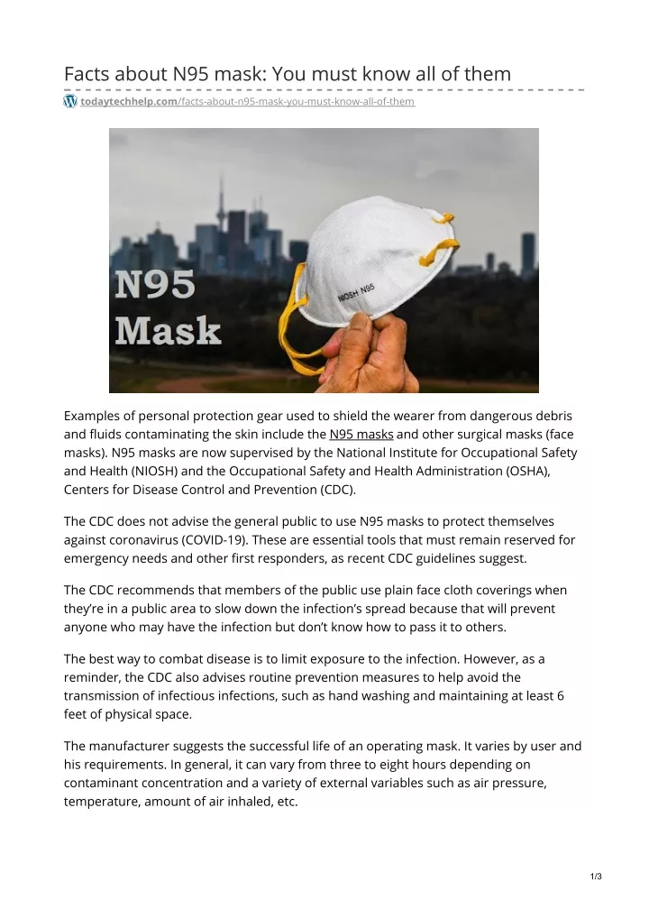 facts about n95 mask you must know all of them