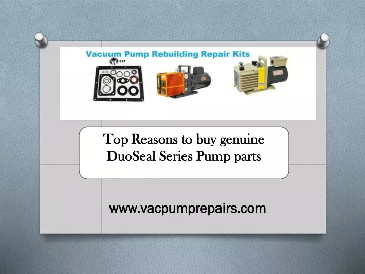 top reasons to buy genuine duoseal series pump
