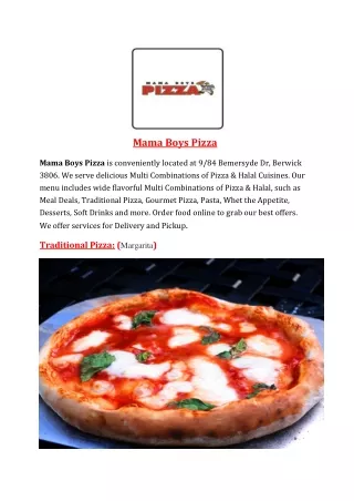 5% off - Mama Boys Pizza – Berwick Takeaway, VIC