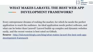 WHAT MAKES LARAVEL THE BEST WEB APP DEVELOPMENT FRAMEWORK?