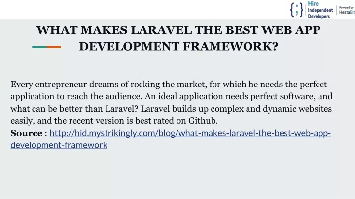 what makes laravel the best web app development