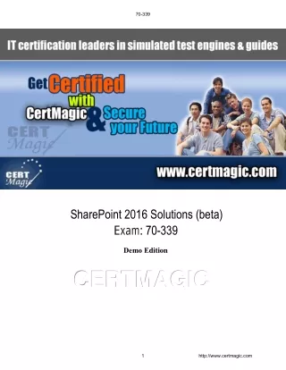 Pass Microsoft SharePoint 2016 Solutions 70-339 Exam with Guarantee