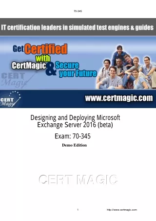 Pass Designing and Deploying Microsoft Exchange Server 2016 70-345 Exam with Guarantee