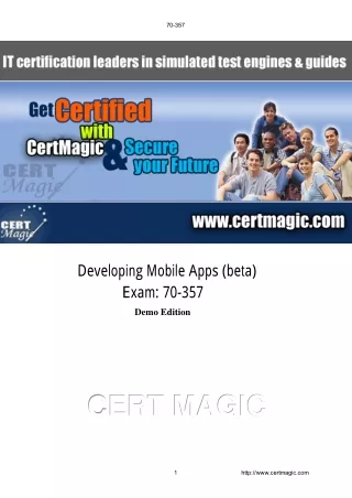 Pass Microsoft Developing Mobile Apps Exam 70-357 Exam with Guarantee