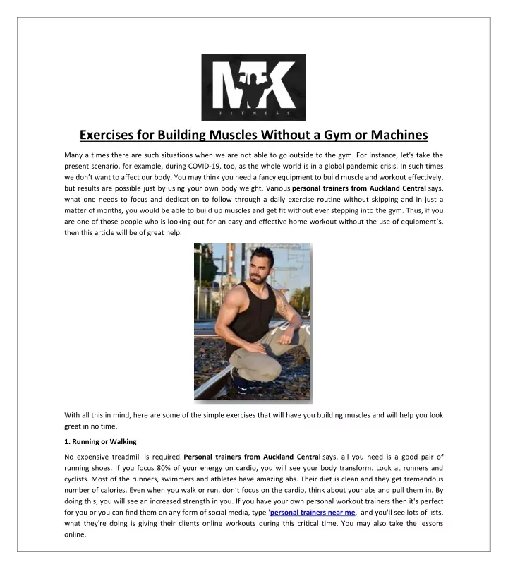 exercises for building muscles without