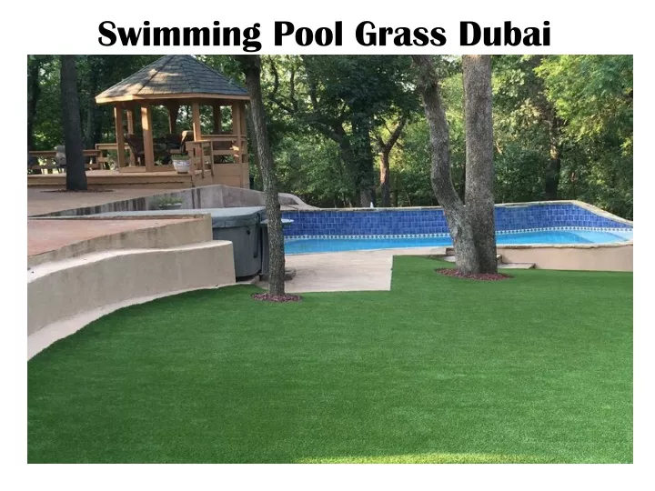 swimming pool grass dubai