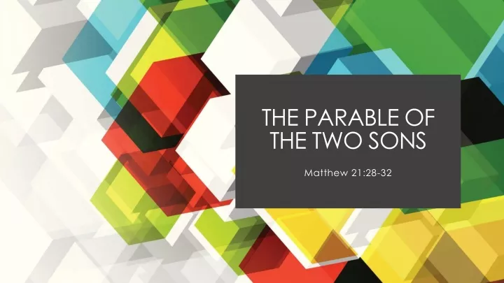 the parable of the two sons