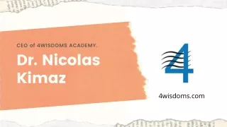 Dr. Nicolas Kimaz - founder of 4wisdoms.com