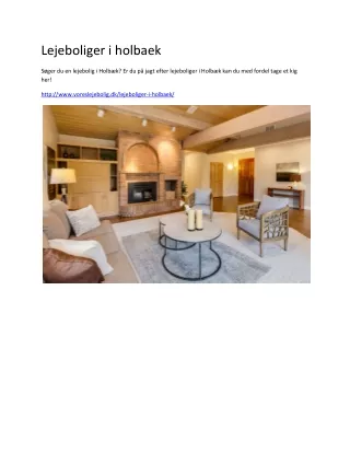 lejeboliger i holbaek