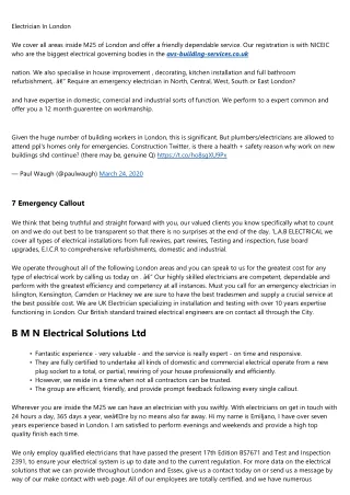 electrician in london