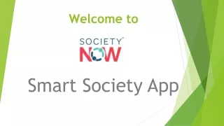 Smart society app - Society Now