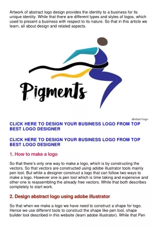 artwork of abstract logo design provides