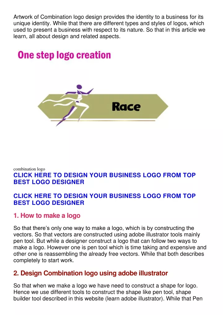 artwork of combination logo design provides