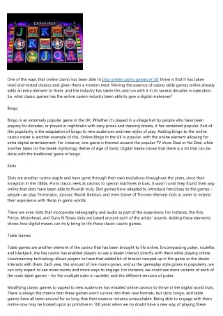 one of the ways that online casino has been able
