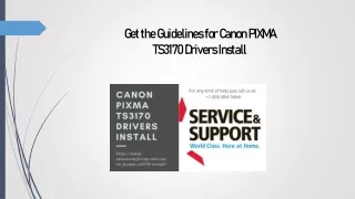 Get the Guidelines for Canon PIXMA TS3170 Drivers Install