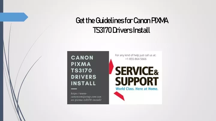 get the guidelines for canon pixma ts3170 drivers