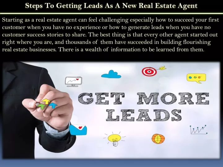 steps to getting leads as a new real estate agent