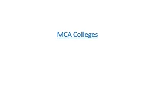 mca colleges