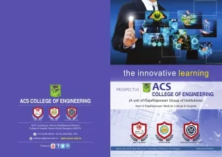 ACSCE Prospectus of 2020 - ACS College of Engineering, Bangalore