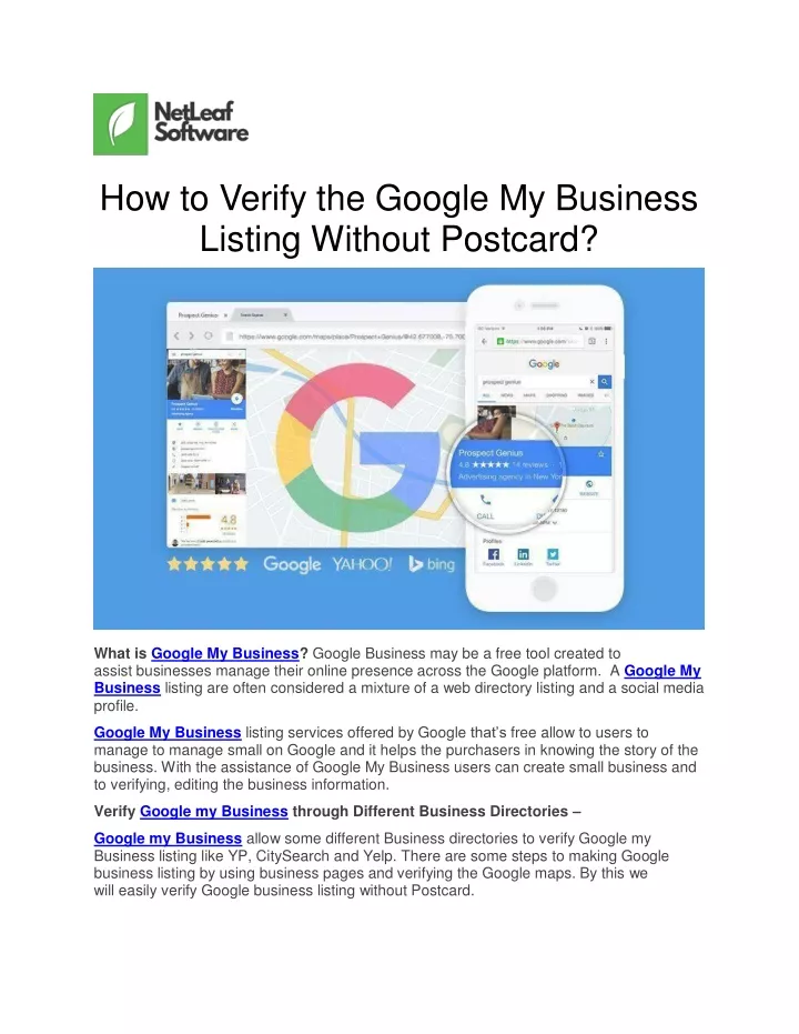how to verify the google my business listing