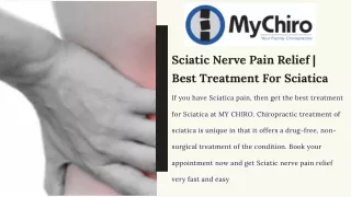 Sciatic Nerve Pain Relief | Best Treatment For Sciatica