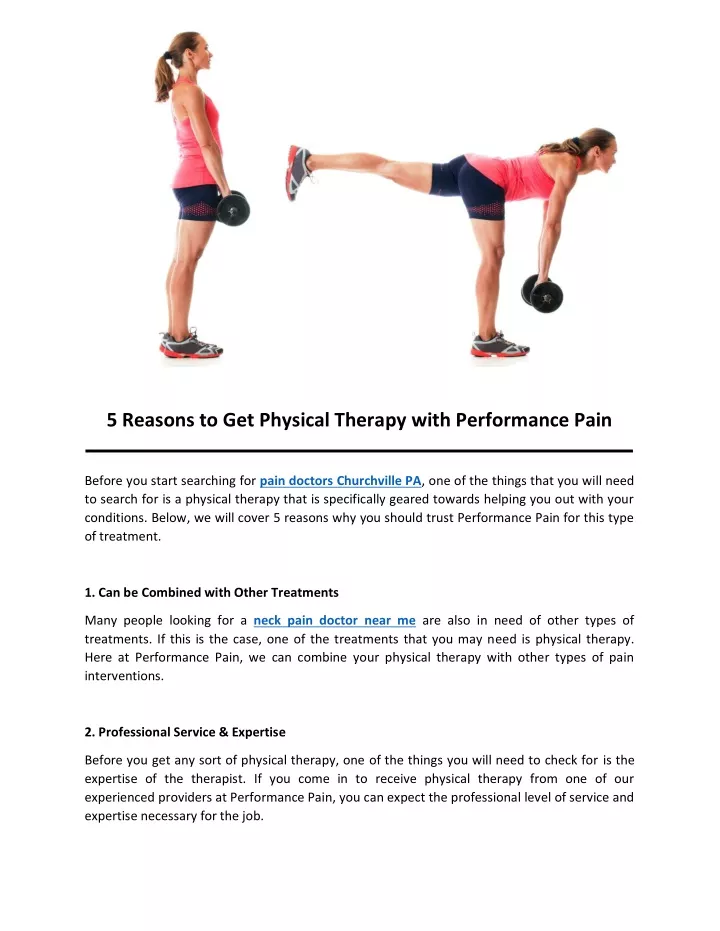 5 reasons to get physical therapy with