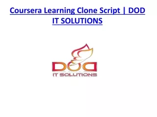 coursera learning clone script dod it solutions