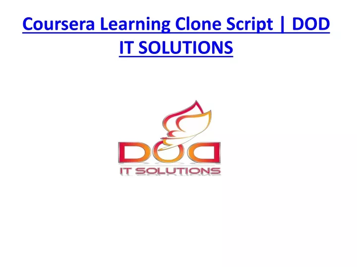 coursera learning clone script dod it solutions
