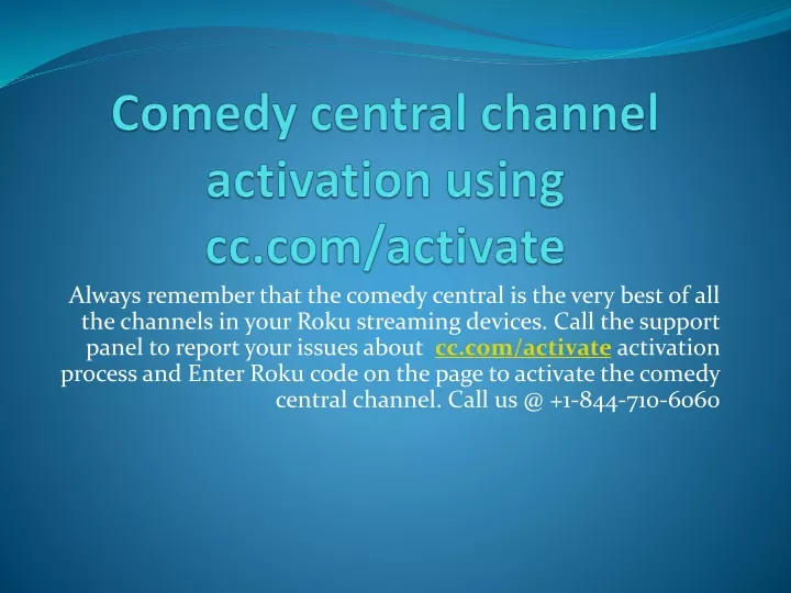 comedy central channel activation using cc com activate