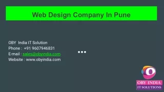 Web Development Company In Pune OBY India IT Solution |