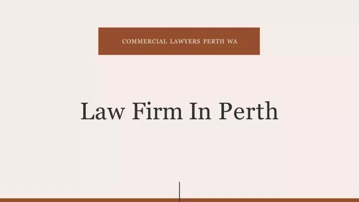 commercial lawyers perth wa
